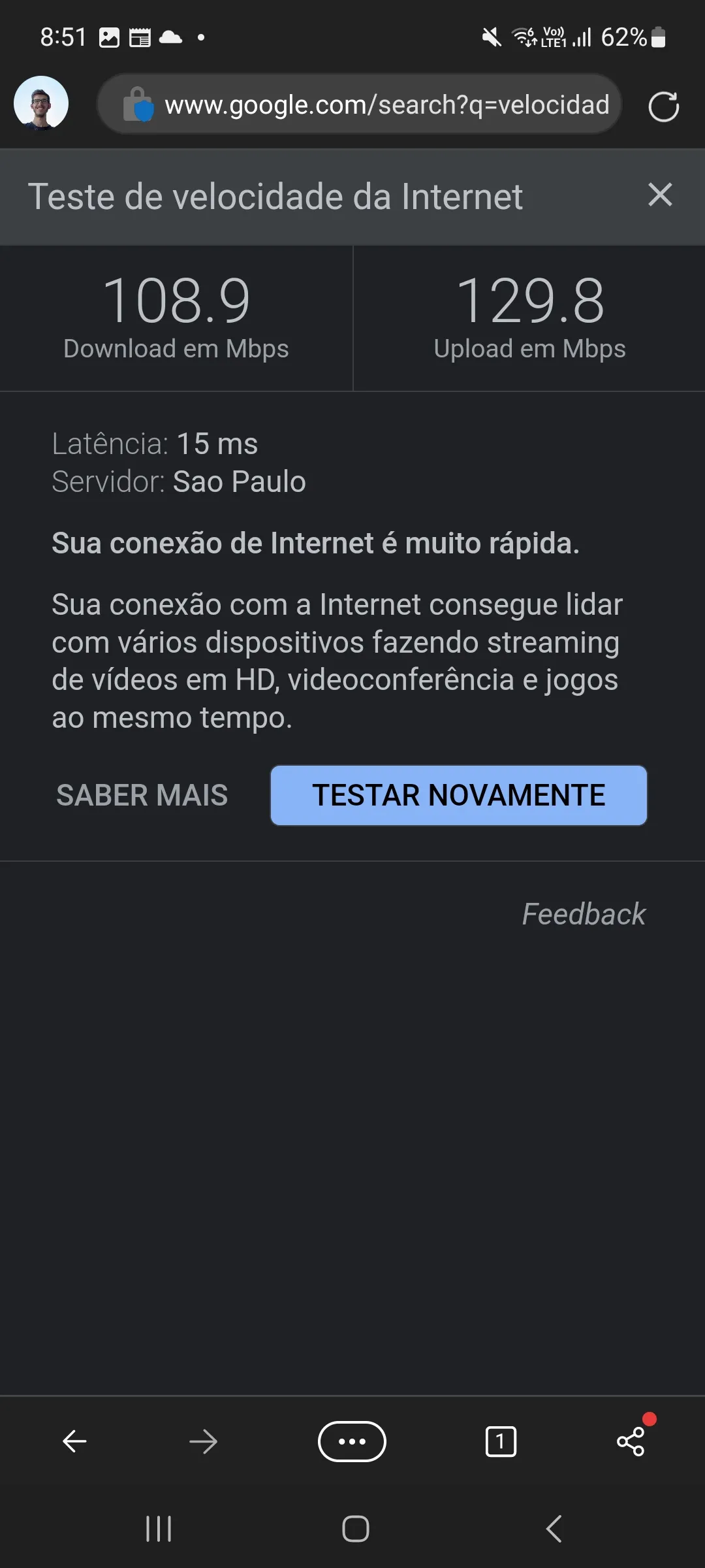 10 metros do roteador (com visada direta)