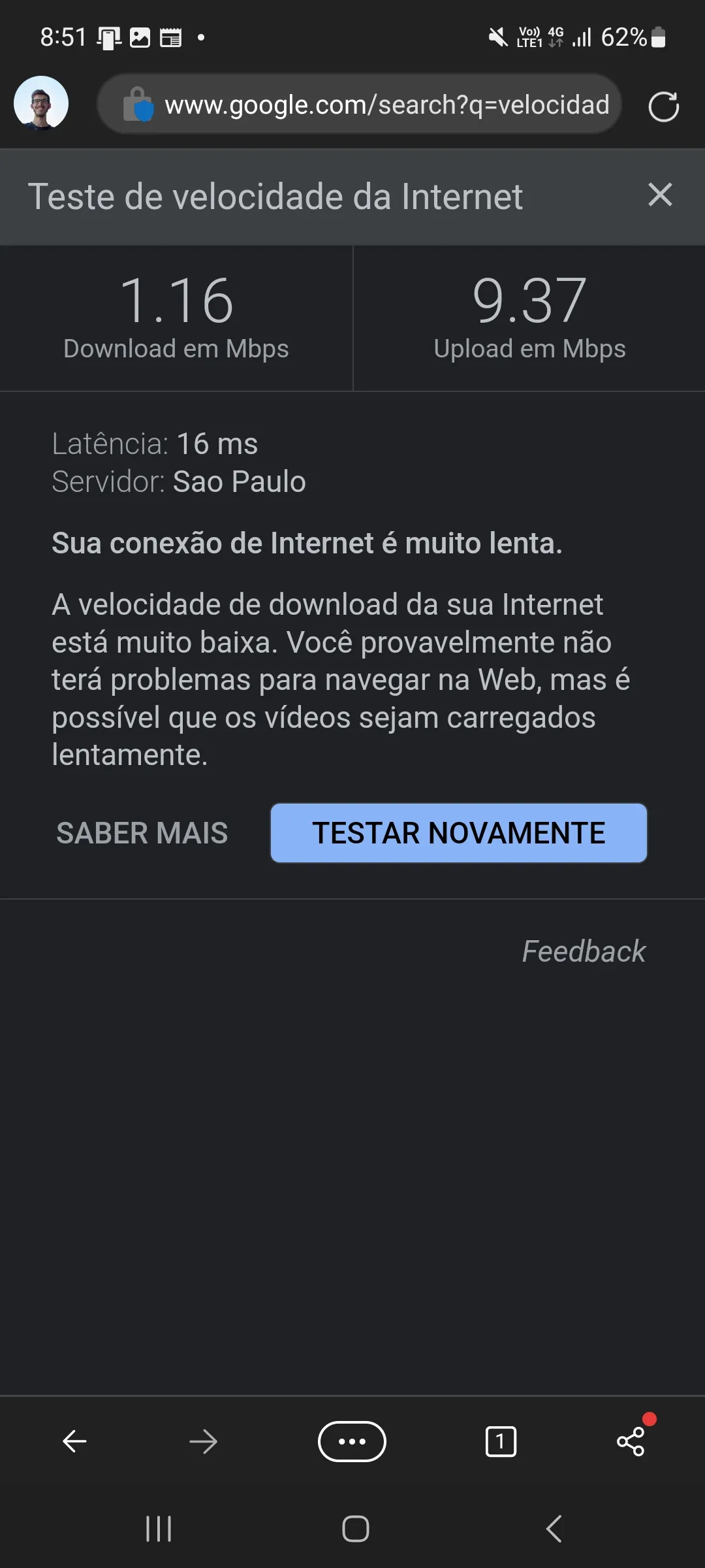 10 metros do roteador (sem visada direta)