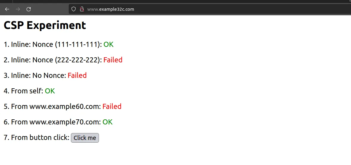 Ao clicar no botão, nada acontece